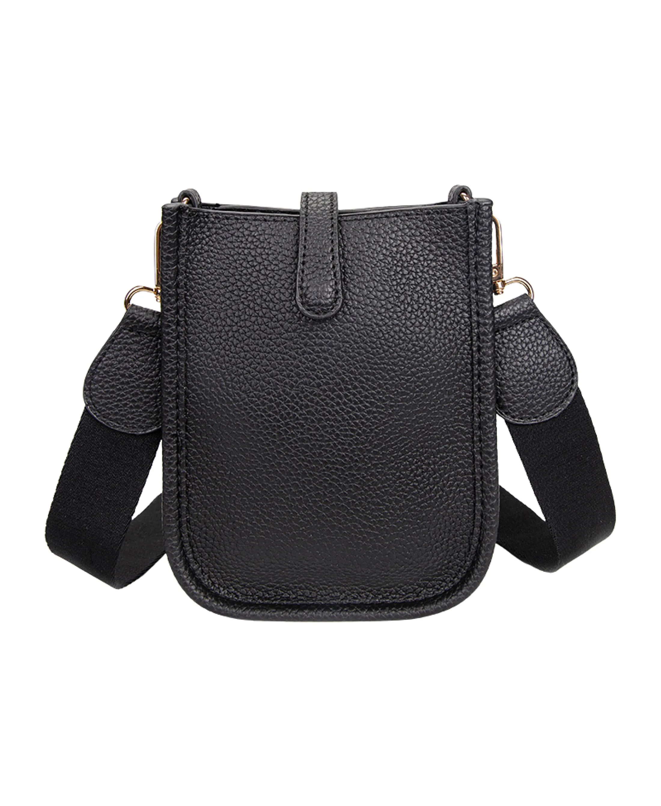 Faux Leather Cell Phone Crossbody Bag