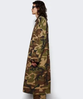 Fear of God Military Trench Jacket Woodland Camo