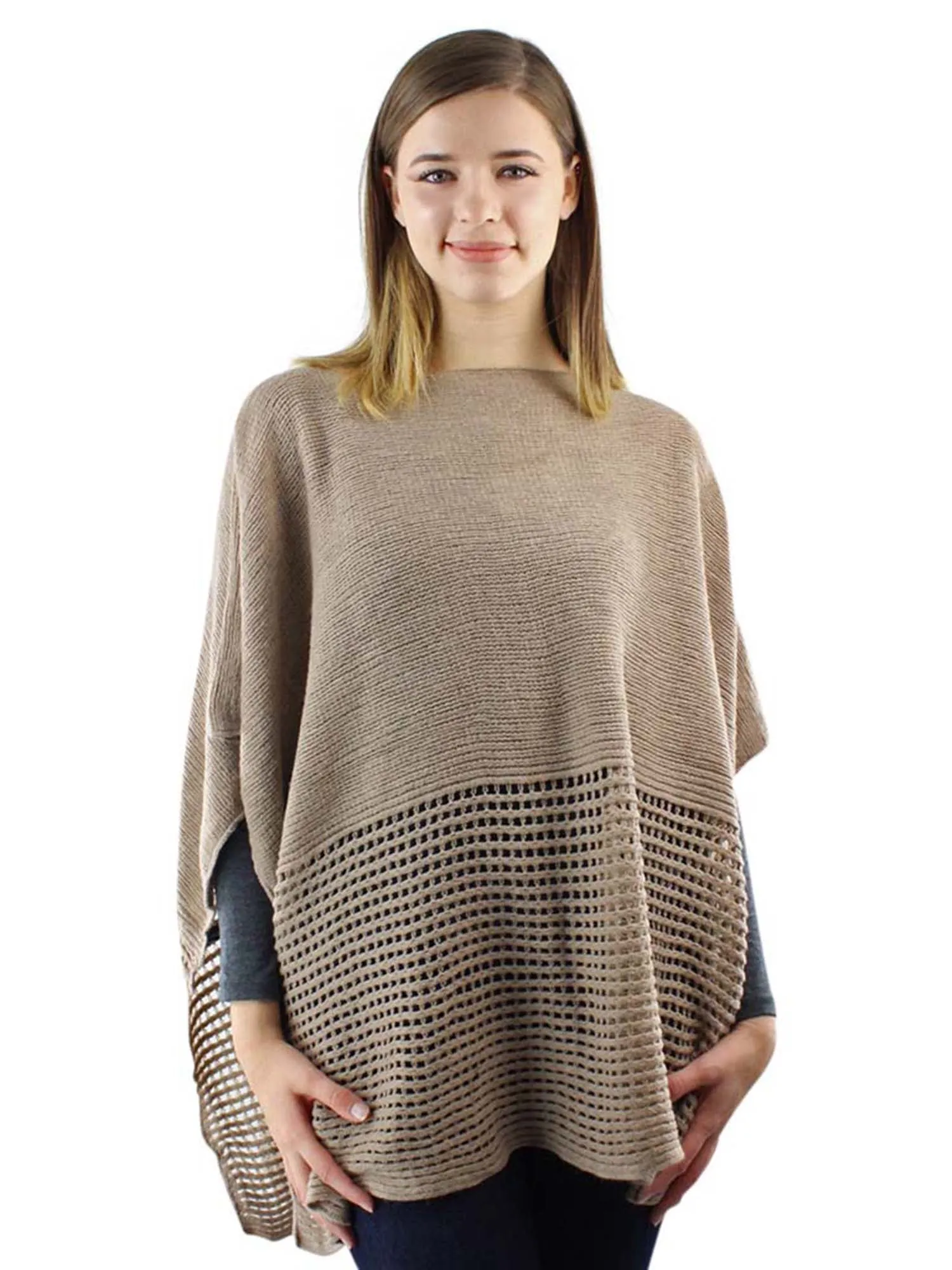 Fine Knit Lightweight Poncho