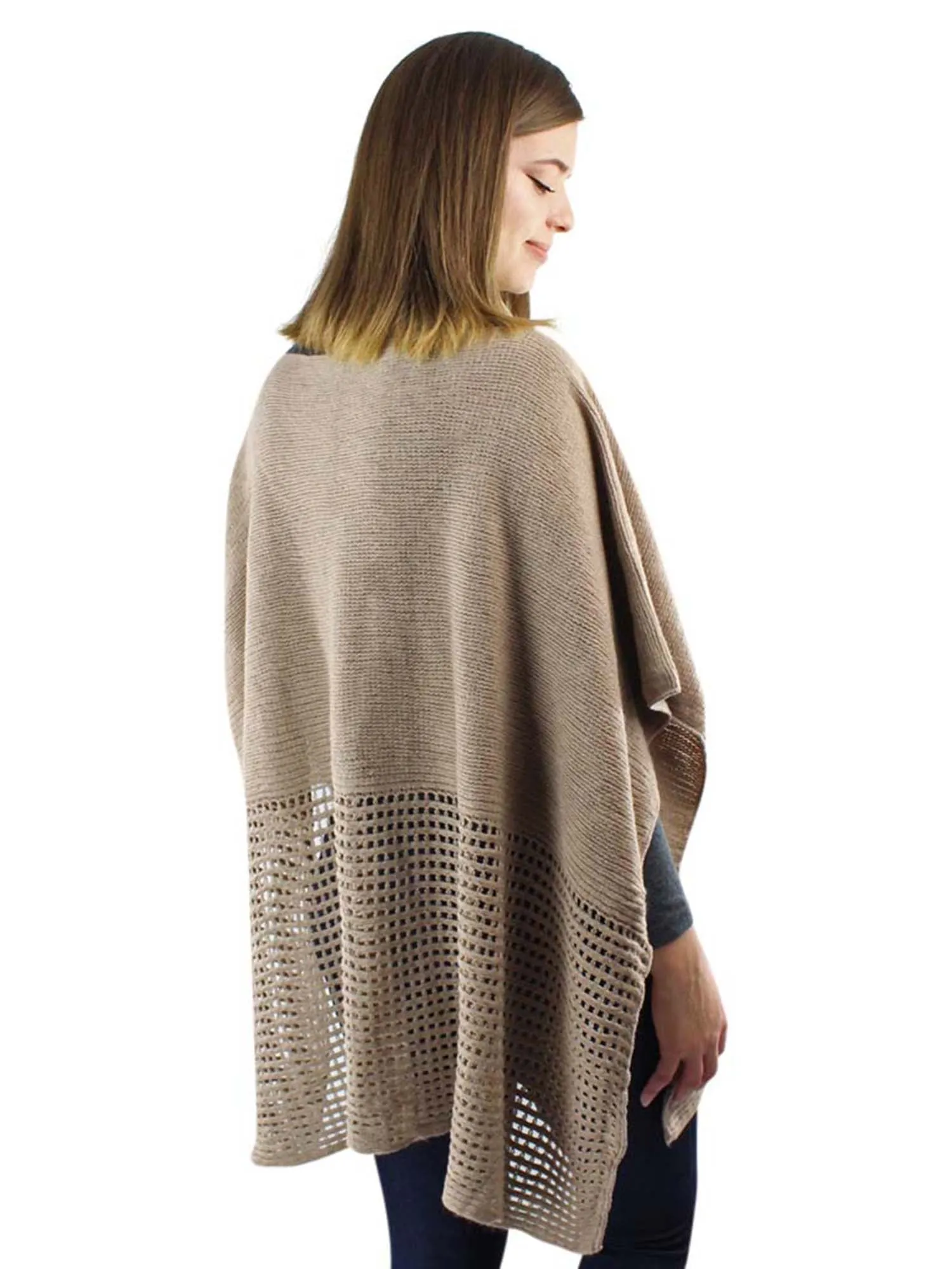 Fine Knit Lightweight Poncho