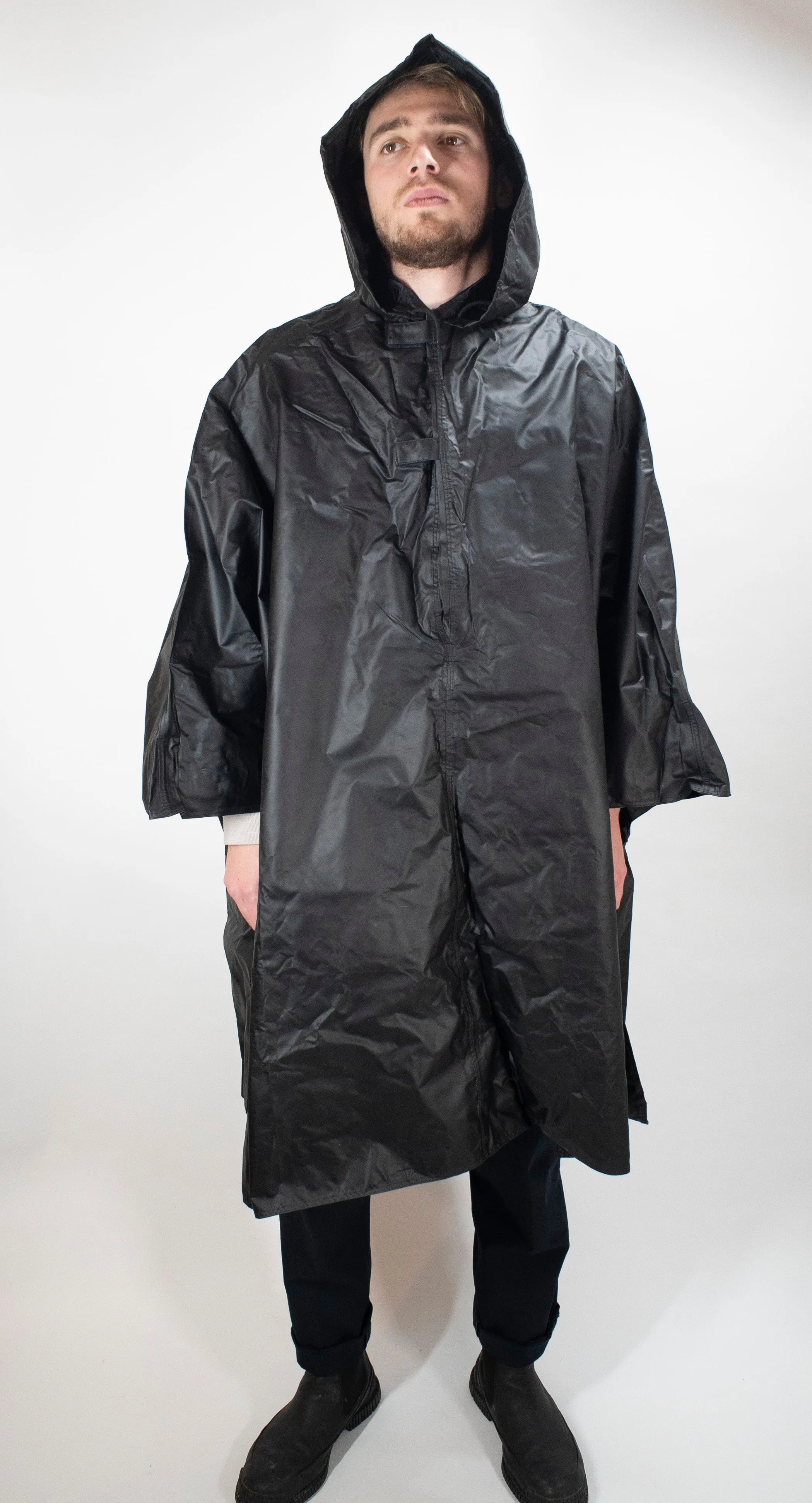 French Military - Black Poncho - Unissued