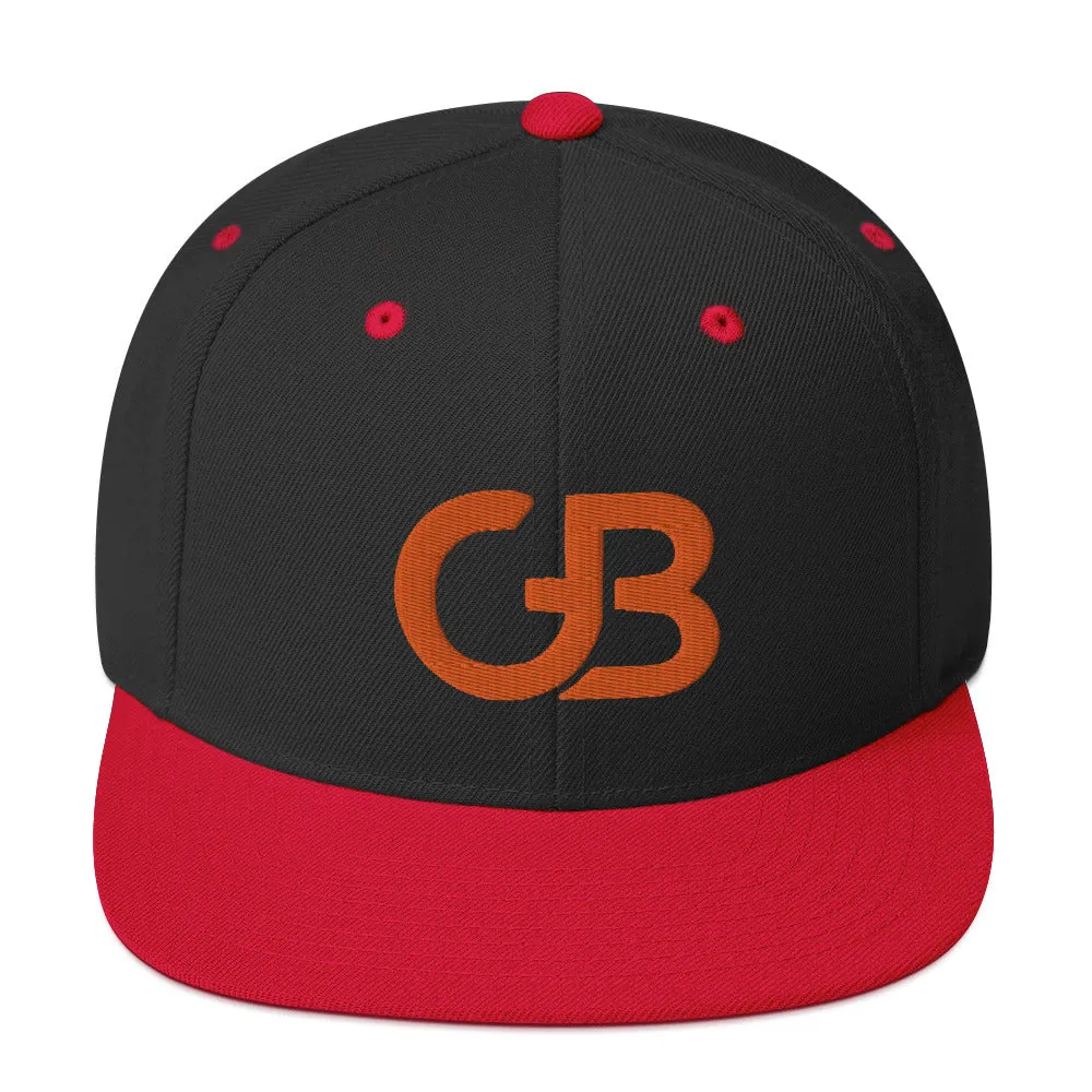 Gerald Black Embroidered Flat Brim Snapback Hat for Men and Women