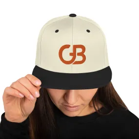 Gerald Black Embroidered Flat Brim Snapback Hat for Men and Women