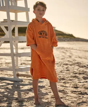 Gill Kids Towelling Poncho - Orange