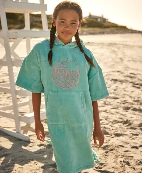 Gill Kids Towelling Poncho - Turquoise