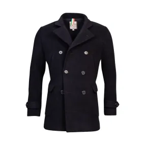 Giordano Wool & Alpaca Double Breasted Peacoat Navy 322627