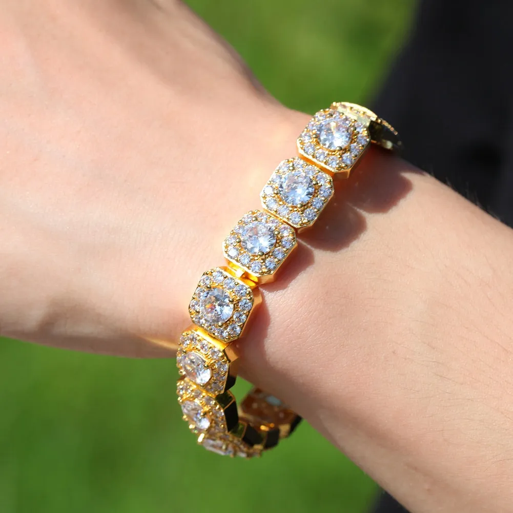 Gold Glacier Tennis Bracelet