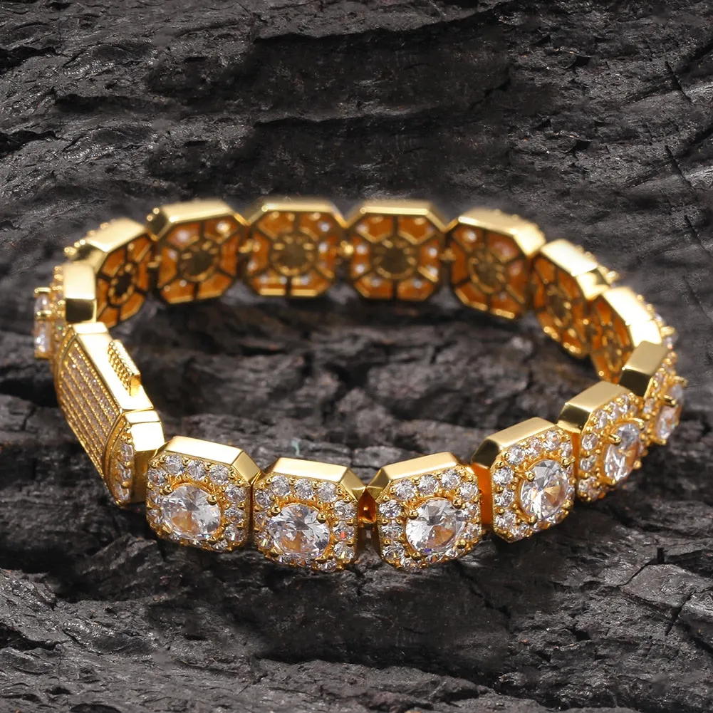 Gold Glacier Tennis Bracelet