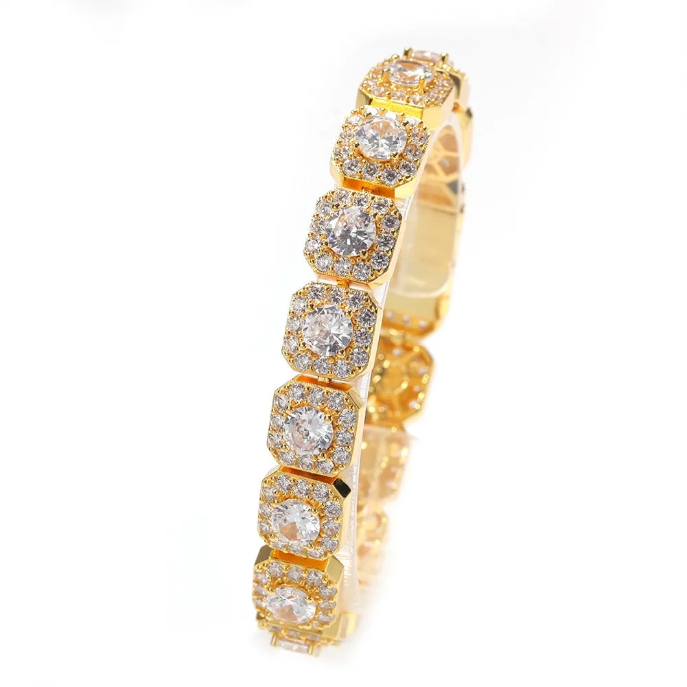 Gold Glacier Tennis Bracelet