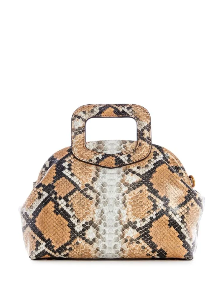 Guess Errin Snakeskin Small Frame Satchel