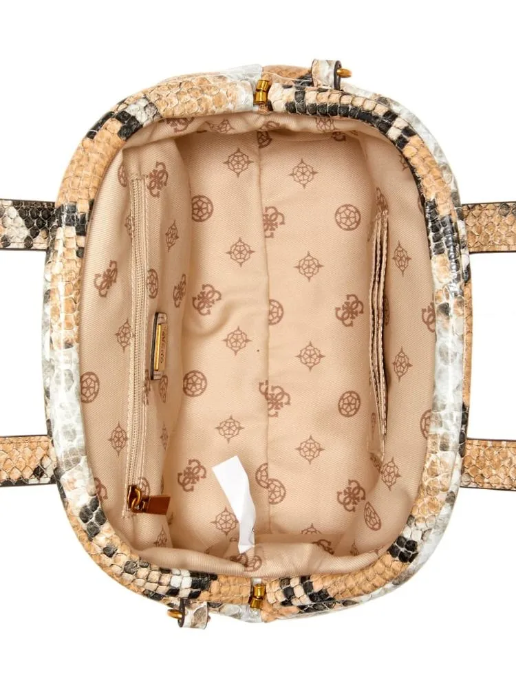 Guess Errin Snakeskin Small Frame Satchel