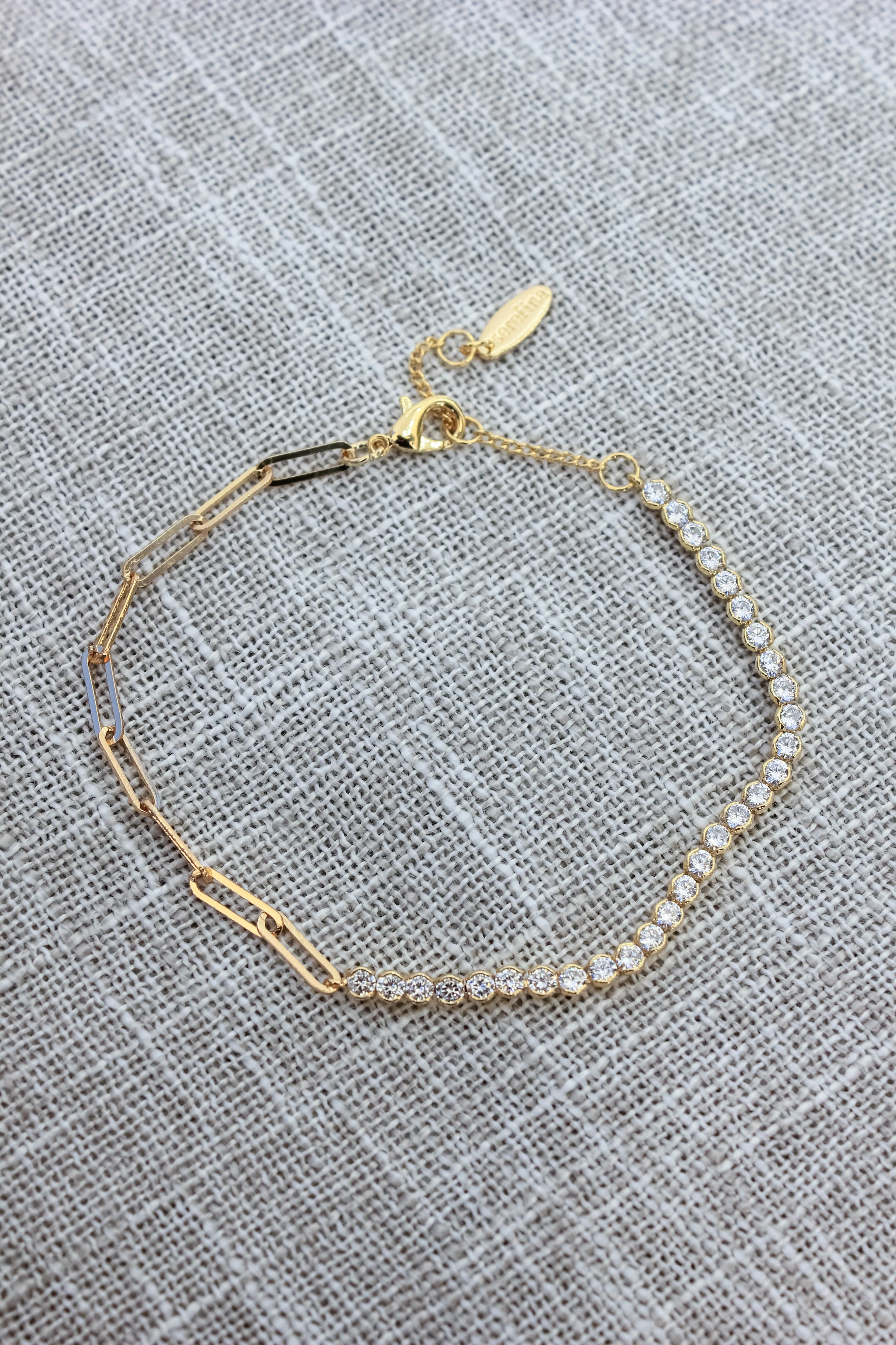 Half Chain Tennis Bracelet