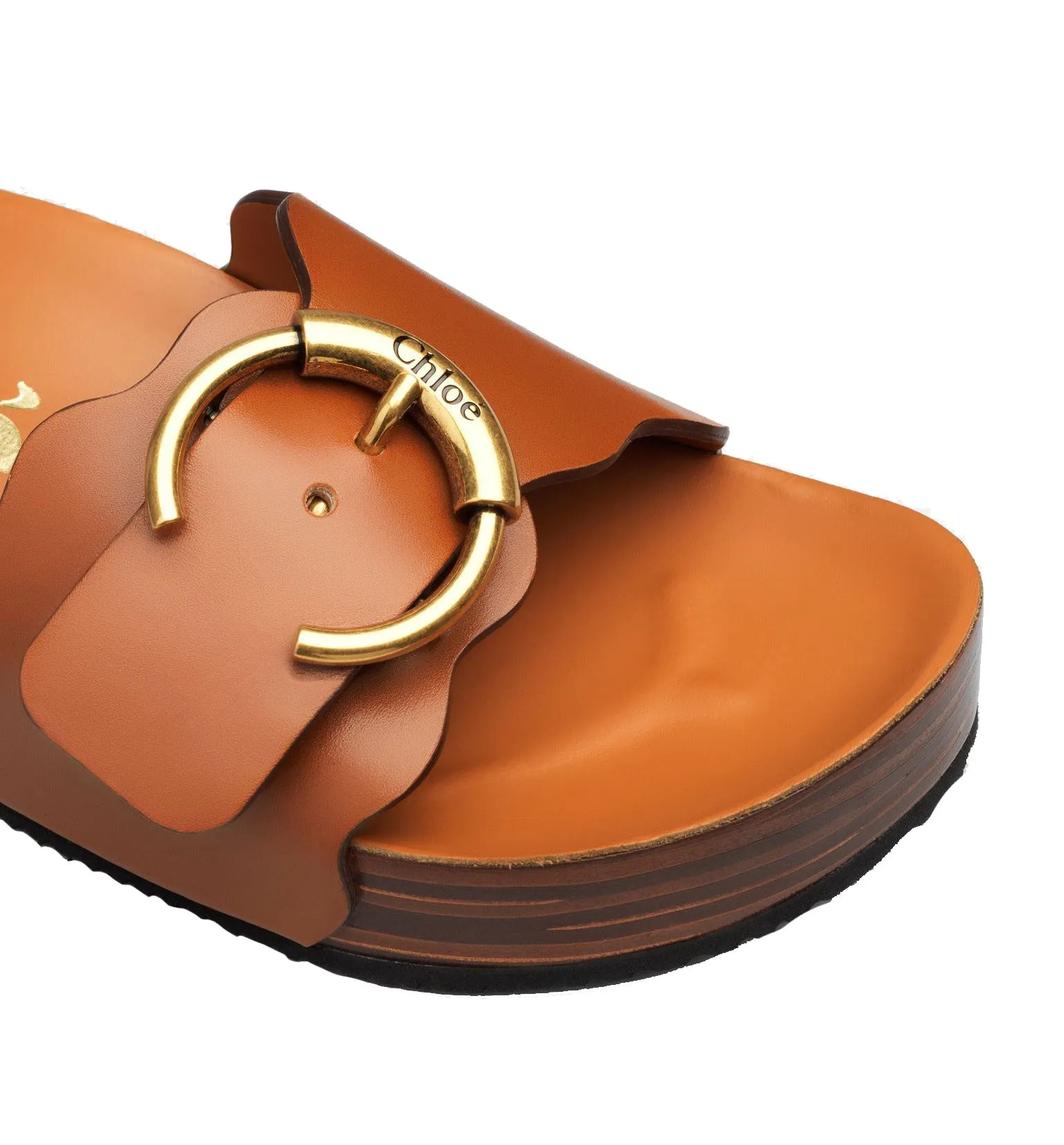 Ingrid Flatform Slide, Ochre