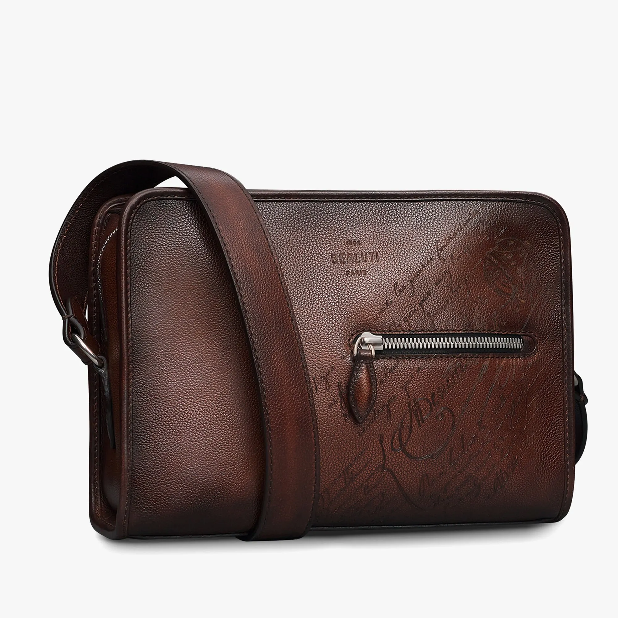 Journalier Scritto Leather Messenger