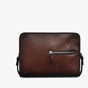 Journalier Scritto Leather Messenger