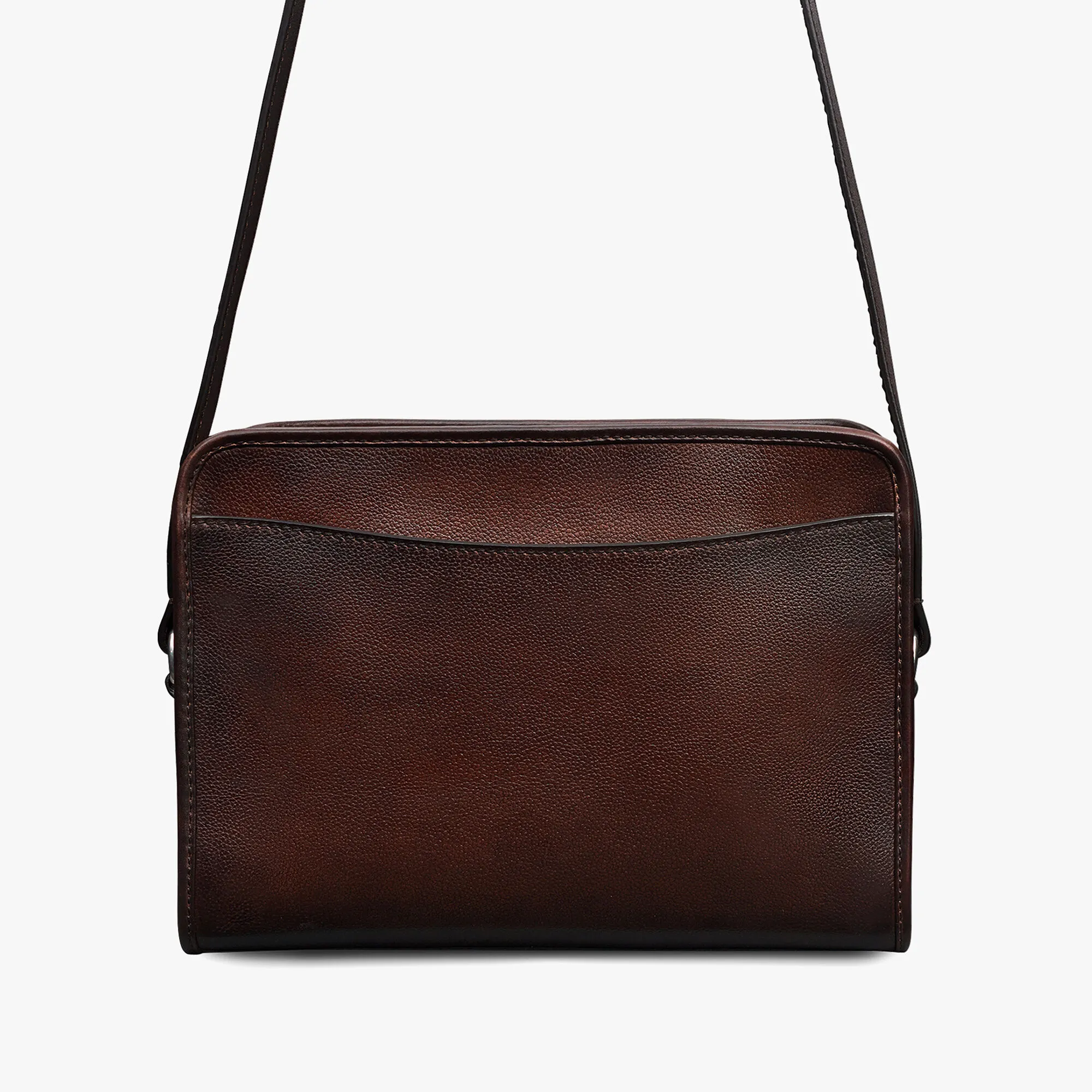 Journalier Scritto Leather Messenger