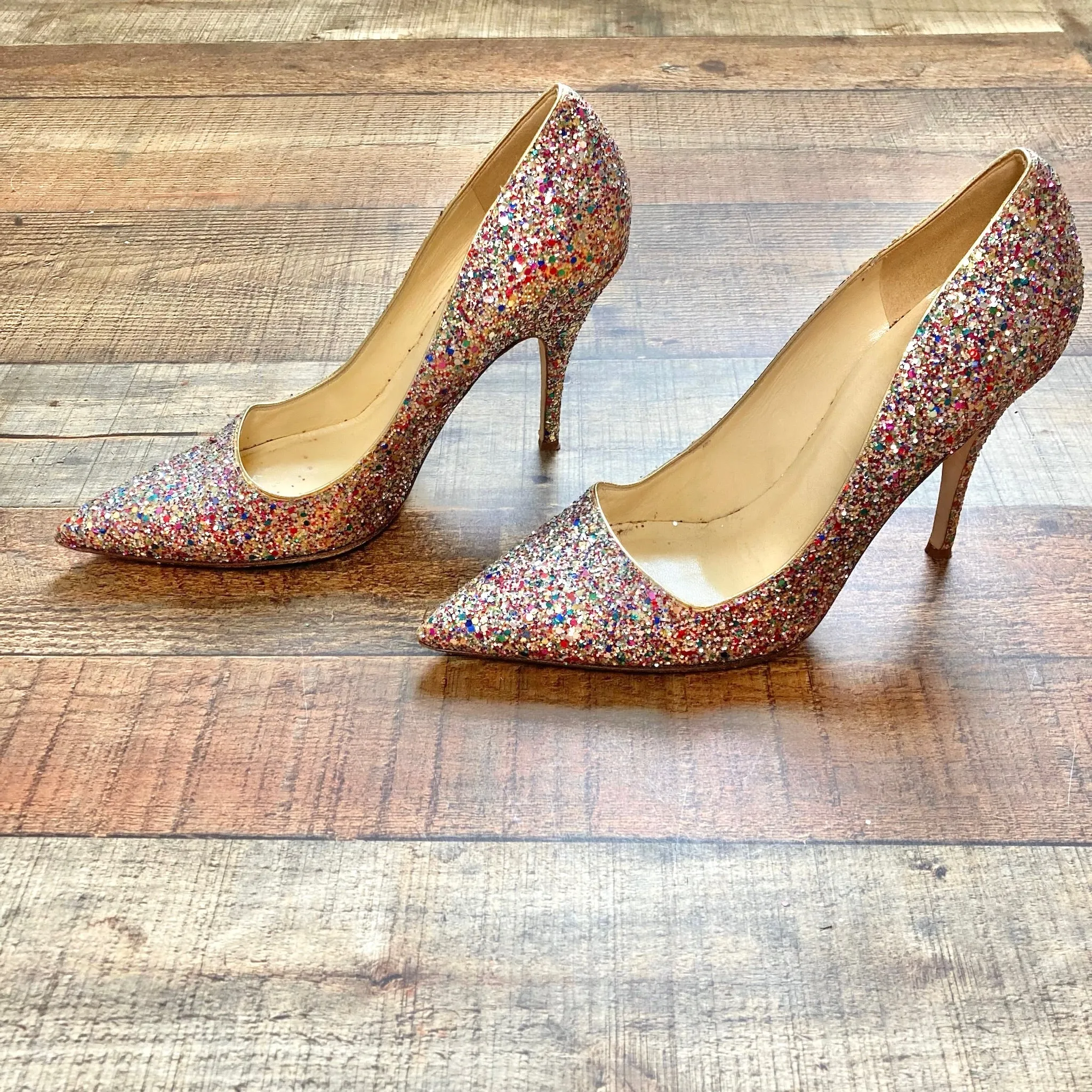 Kate Spade Rainbow Glitter Stilettos- Size 9