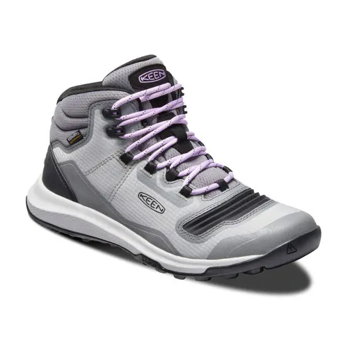 KEEN Women's Tempo Flex WP Mid Hiking Boot Steel Grey/African Violet