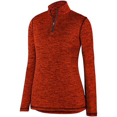 LADIES INTENSIFY BLACK HEATHER 1/4 ZIP PULLOVER