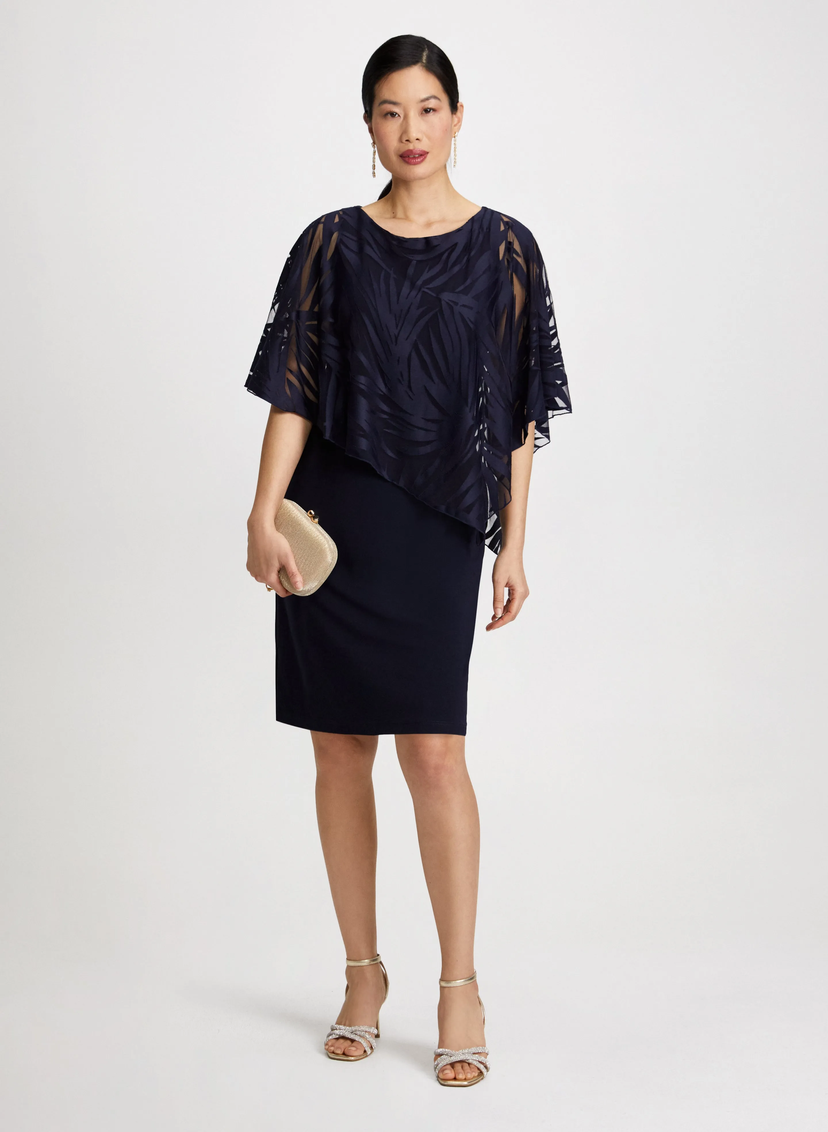 Laura Asymmetric Poncho Dress