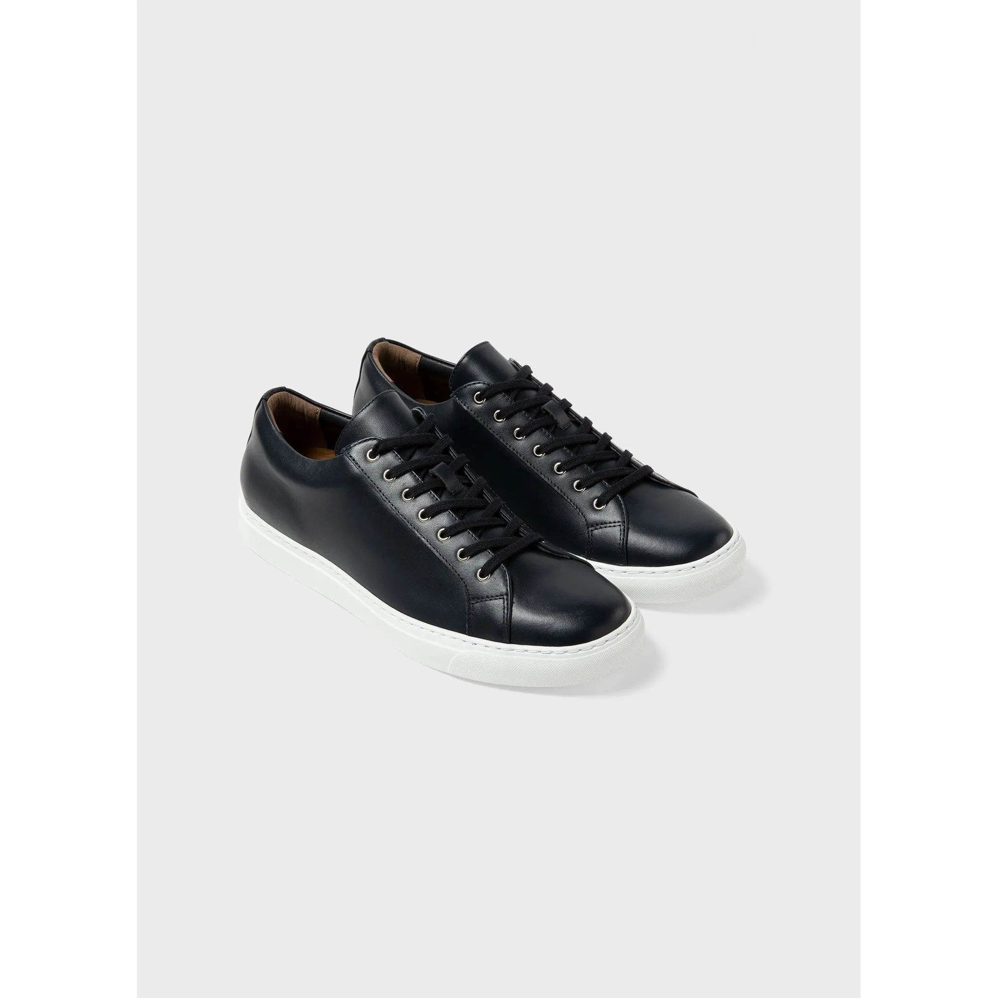 Leather Tennis Shoes | Men | Navy