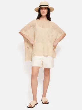 Linen Poncho | Cream