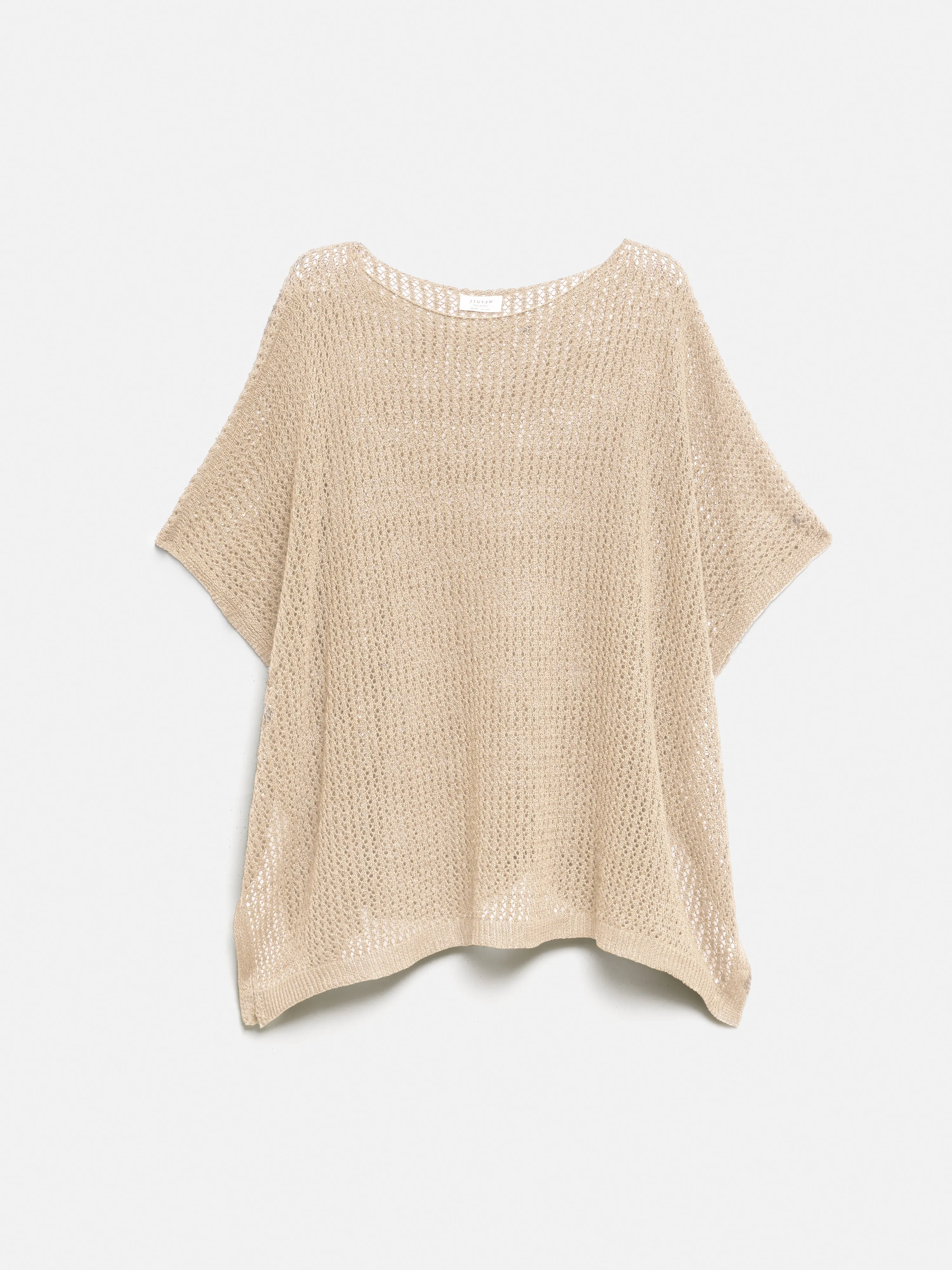 Linen Poncho | Cream