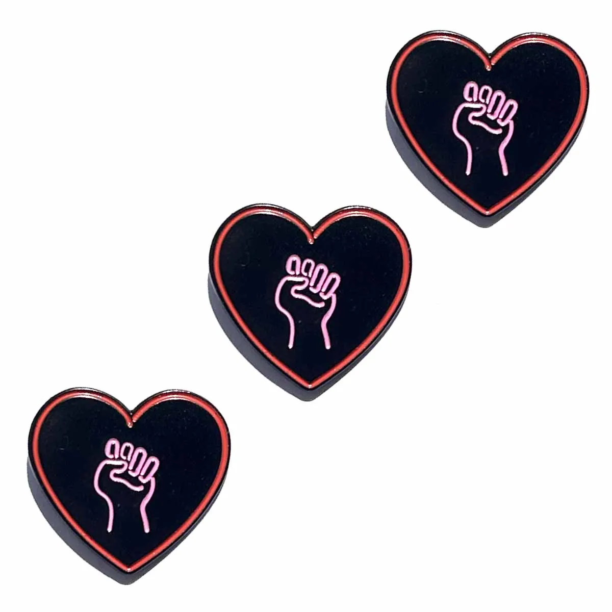 Love As Activism pin supporting Indivisible