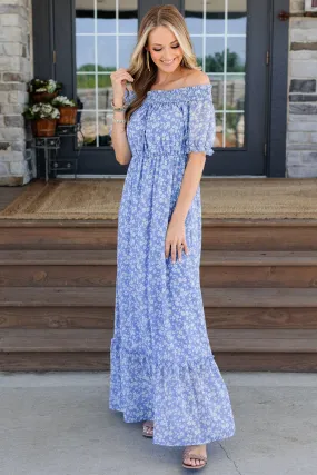 Love Is In The Air Maxi Dress- Blue