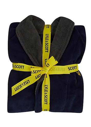 Lyle & Scott Mens Peacoat Adrian Bathrobe | Kaleidoscope