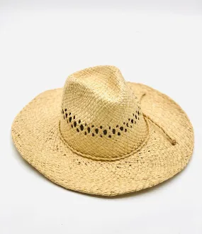 Macho Unisex Straw Cowboy Hats with Adjustable Wire Edge