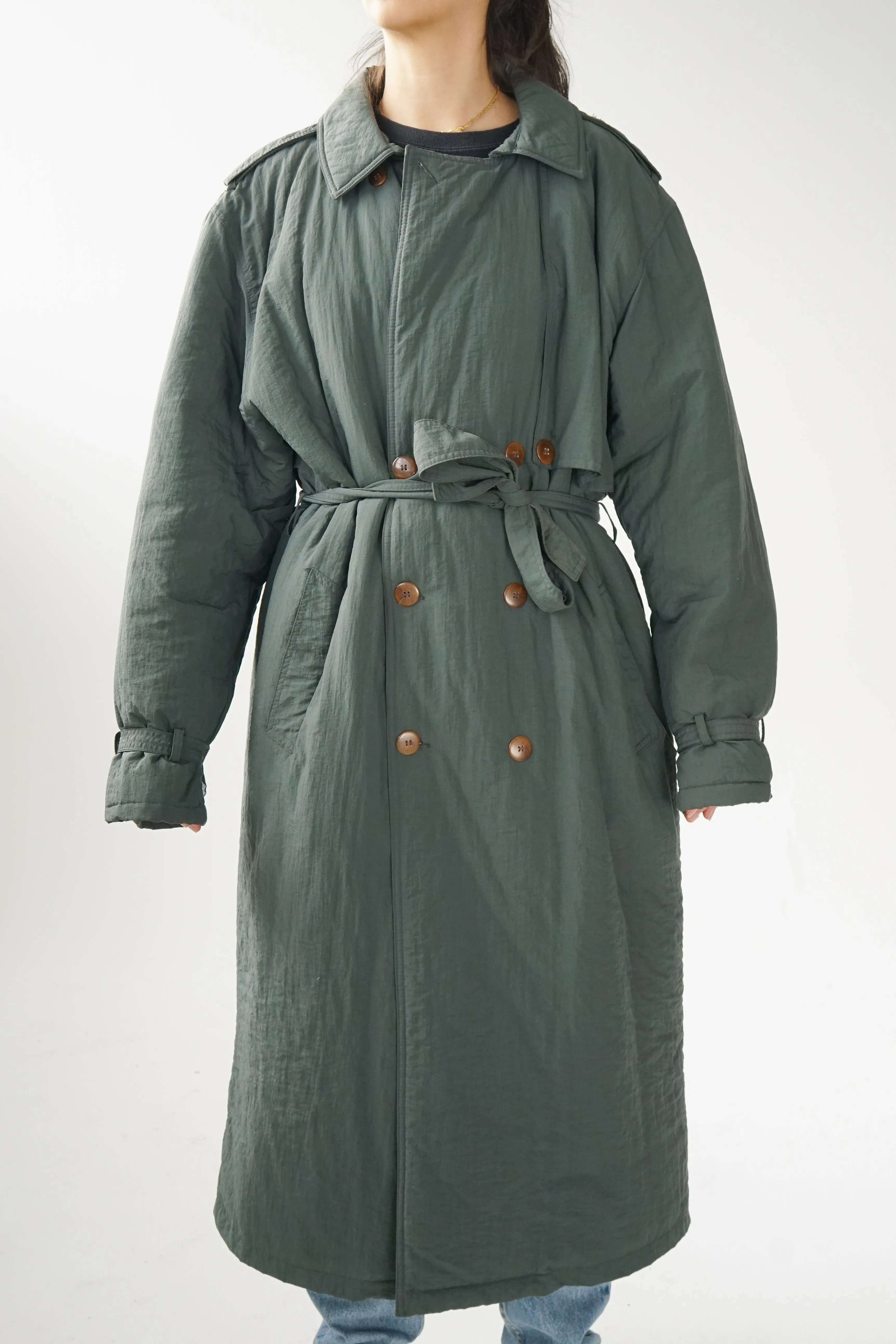 Manteau style trench d'hiver vintage Gerald Edwards pour homme taille M