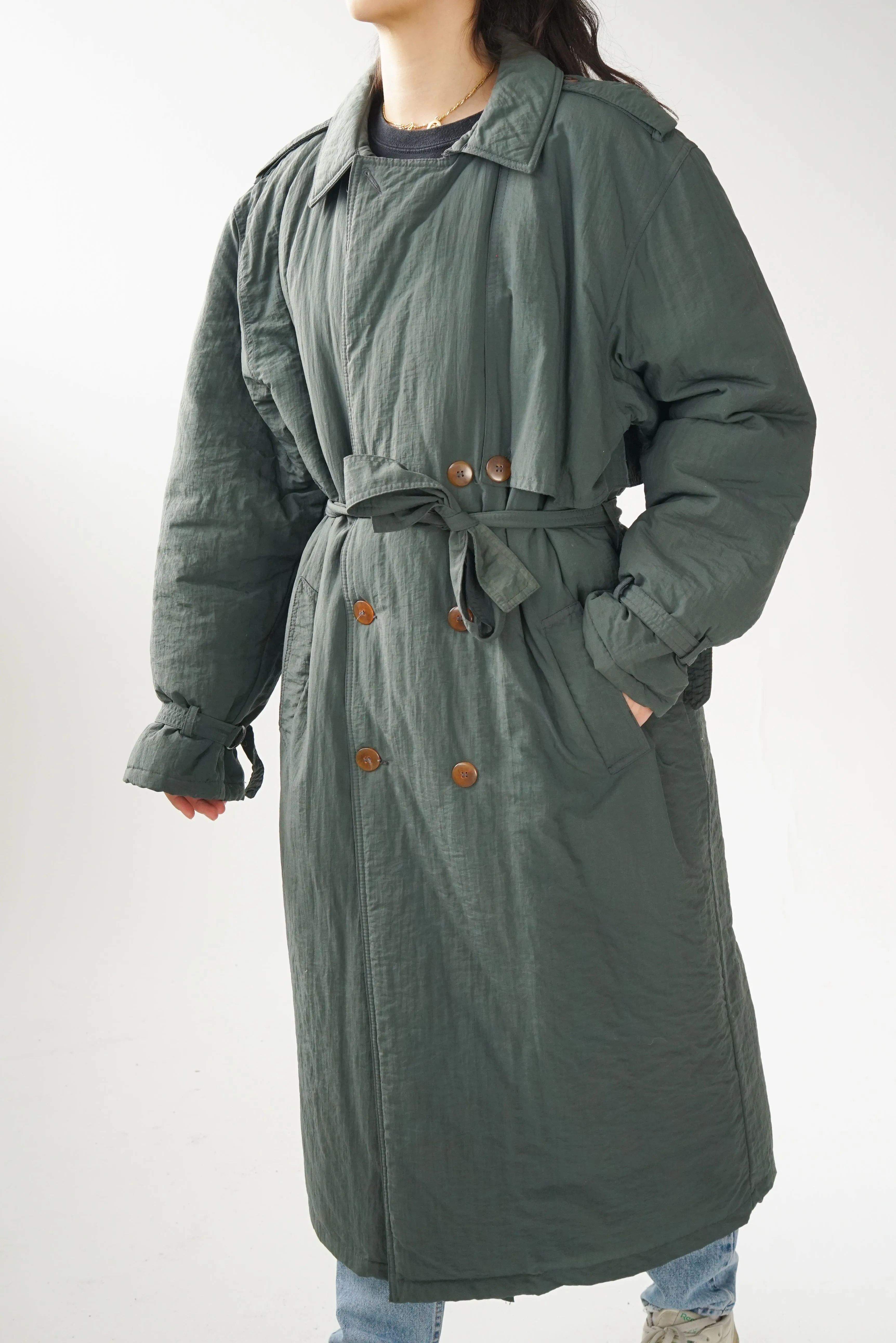 Manteau style trench d'hiver vintage Gerald Edwards pour homme taille M