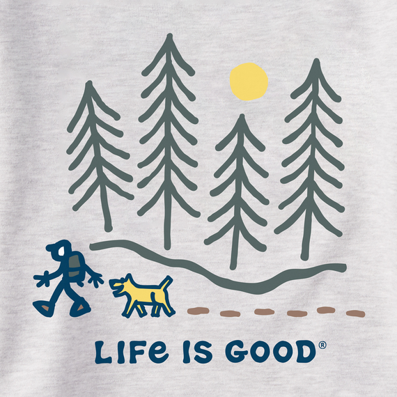 Men's Hiking through the Woods Simply True Fleece Hoodie