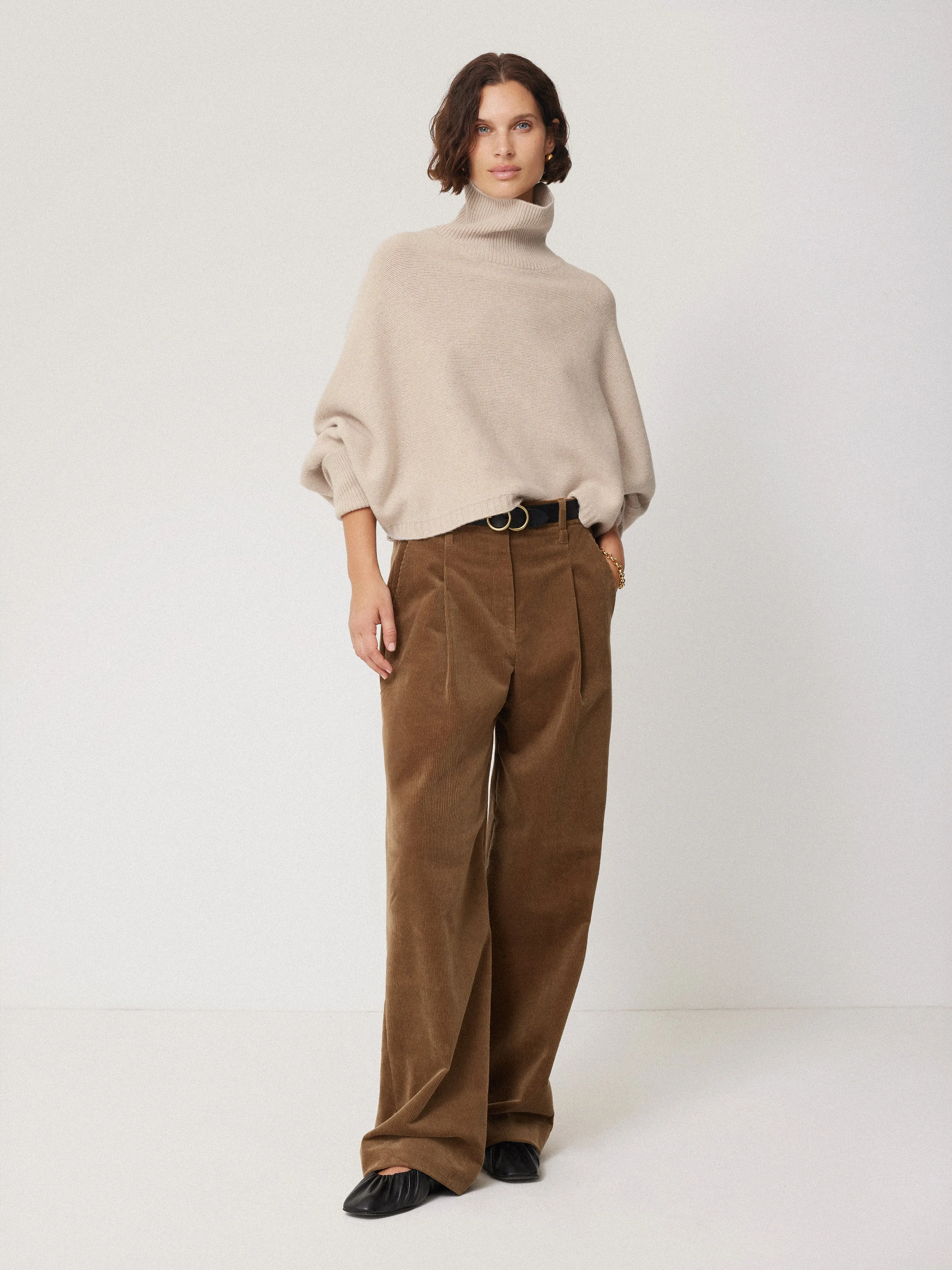 Merino Poncho Jumper | Cream