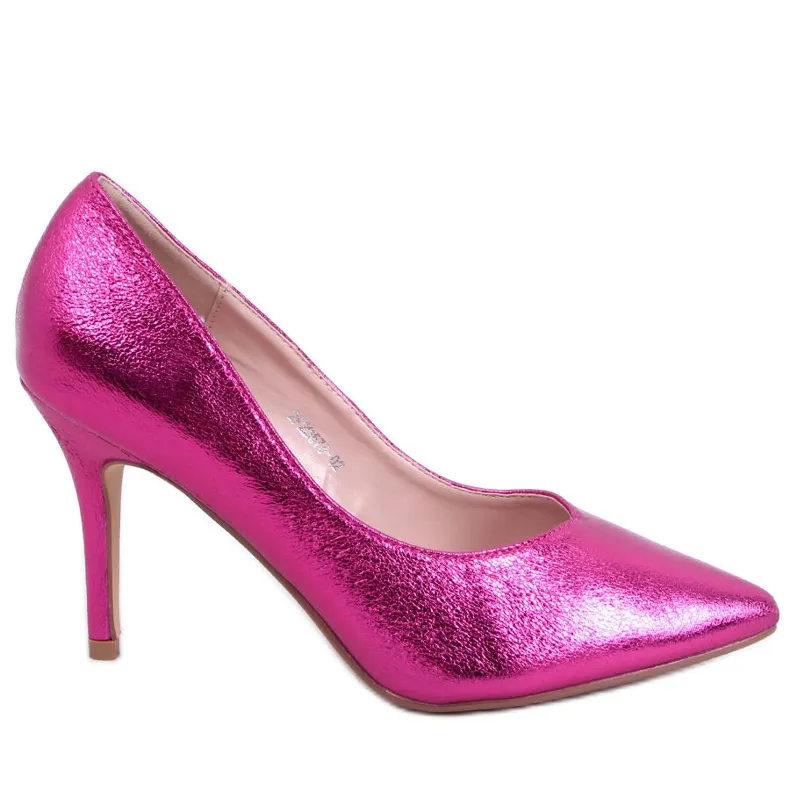 Metallic Claire Fushia stilettos pink