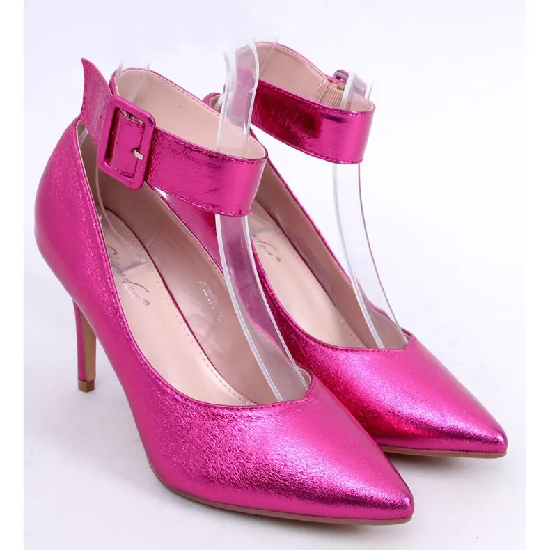 Metallic Claire Fushia stilettos pink