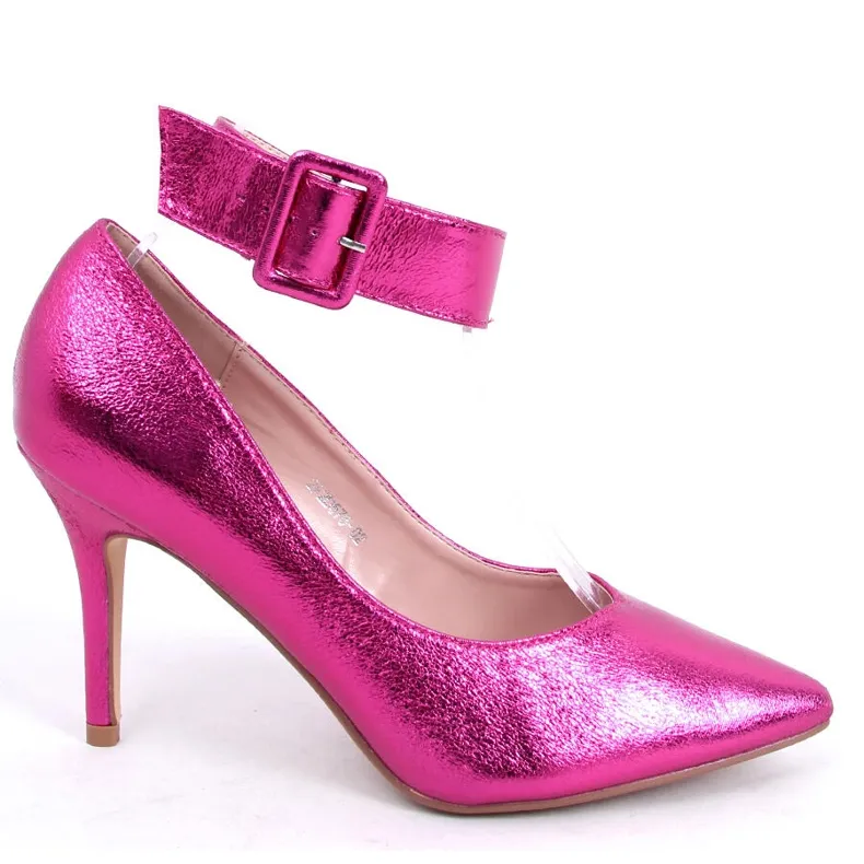 Metallic Claire Fushia stilettos pink