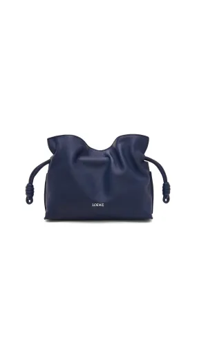 Mini Flamenco Clutch In Nappa Calfskin - Abyss Blue