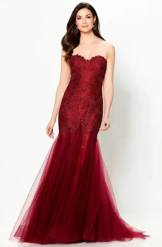 Montage by Mon Cheri - 118964 Strapless Tulle Trumpet Gown