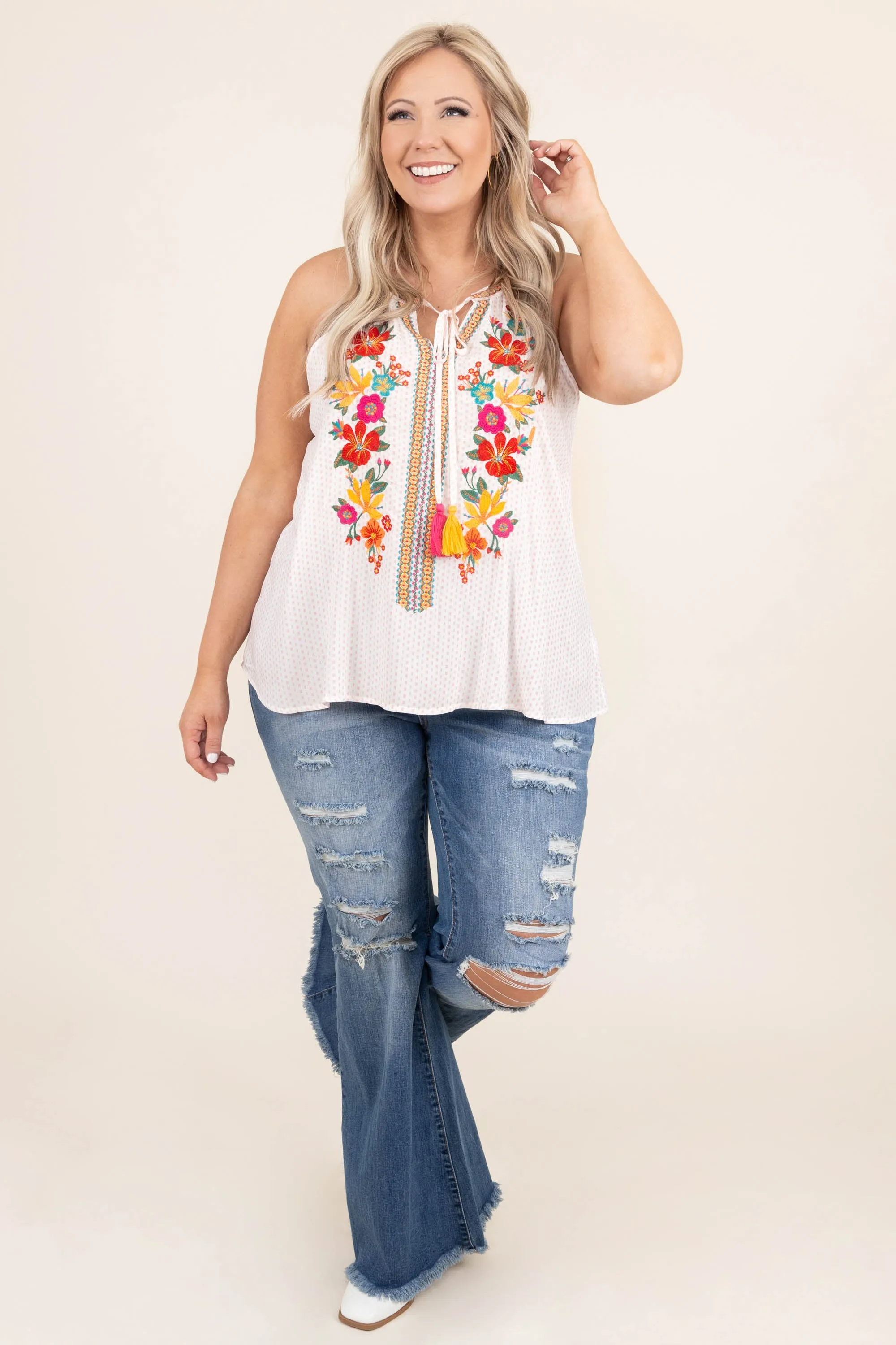 More Than A Dream Top, Ivory Multi