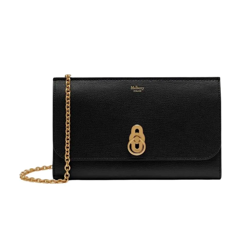 Mulberry Amberley Clutch Black Small Classic Grain Bag | Menswear Online