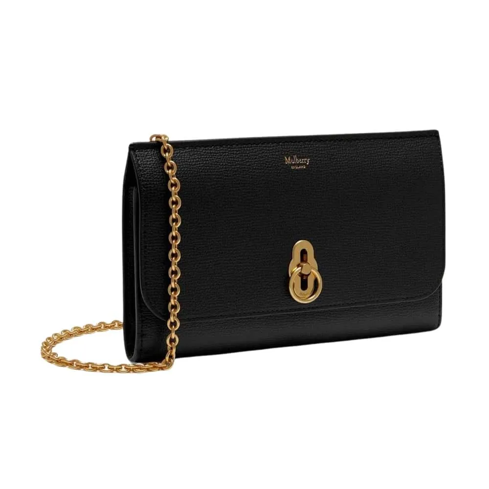 Mulberry Amberley Clutch Black Small Classic Grain Bag | Menswear Online