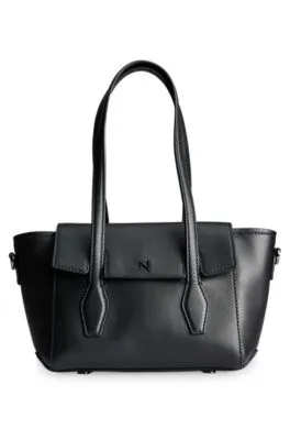 NAOMI x BOSS leather tote bag with branded trims