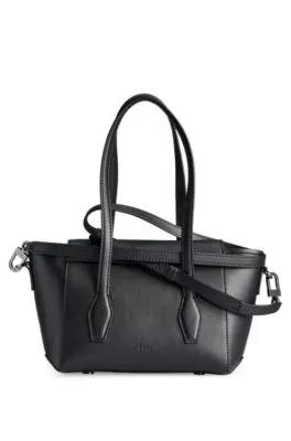 NAOMI x BOSS leather tote bag with branded trims