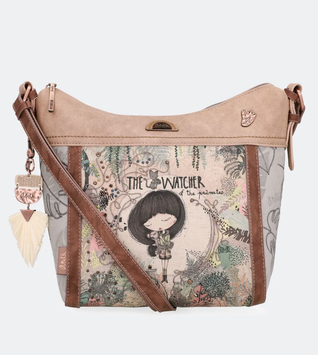 Nature Watcher printed crossbody bag