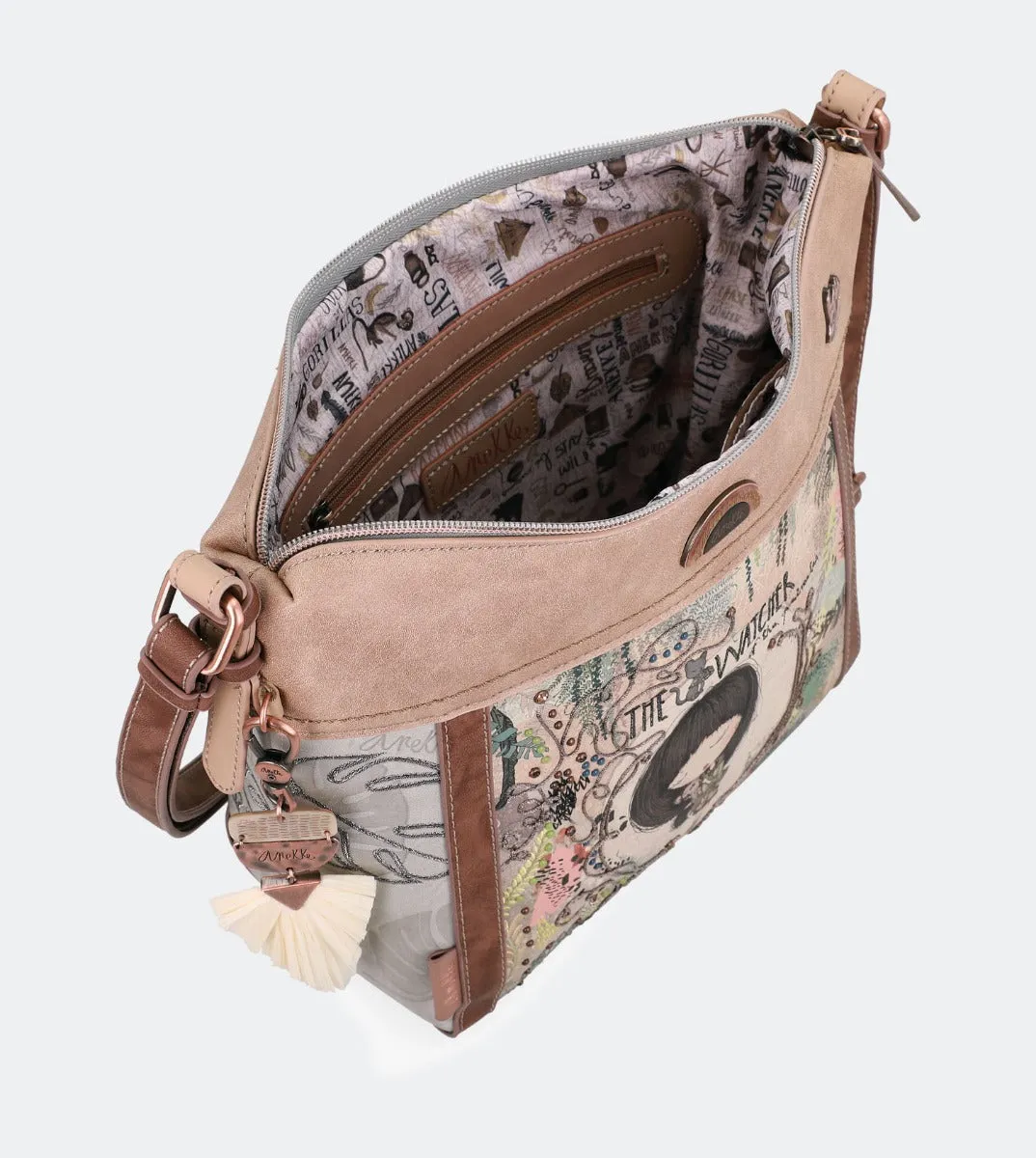 Nature Watcher printed crossbody bag