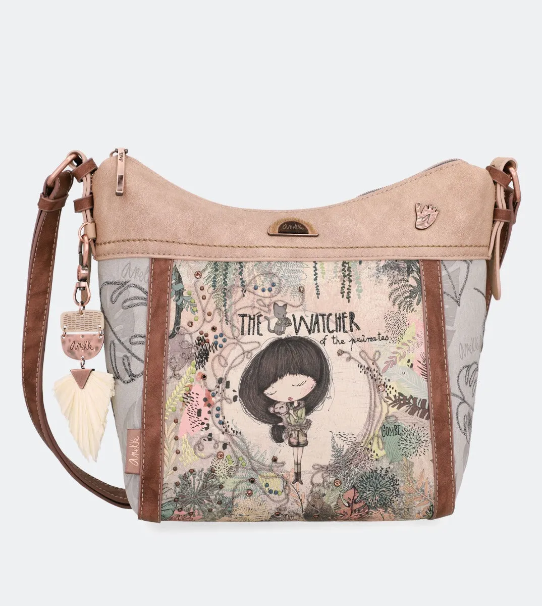 Nature Watcher printed crossbody bag