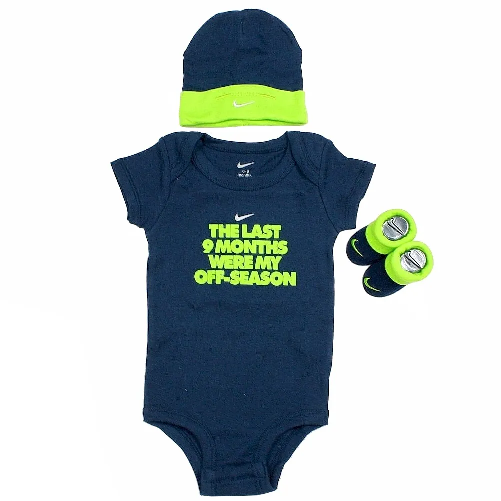 Nike Infant Boy's Off-Season 3-Piece Set (Hat, OneZ & Booties)