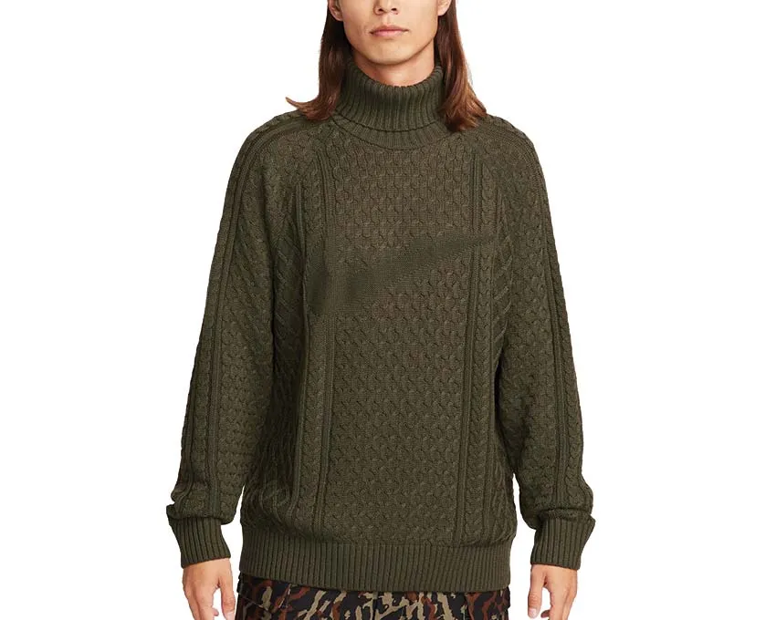 Nike Life Cable Knit Turtleneck Jumper